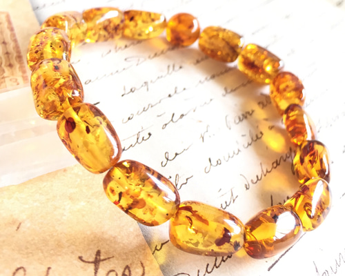 天然石 フラワーアンバー 天然石 フラワーアンバー