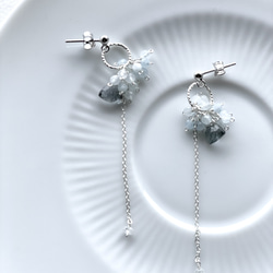 ピアス ラブラドライト アイオライト 14kgf 1点もの 天然石 ギフト