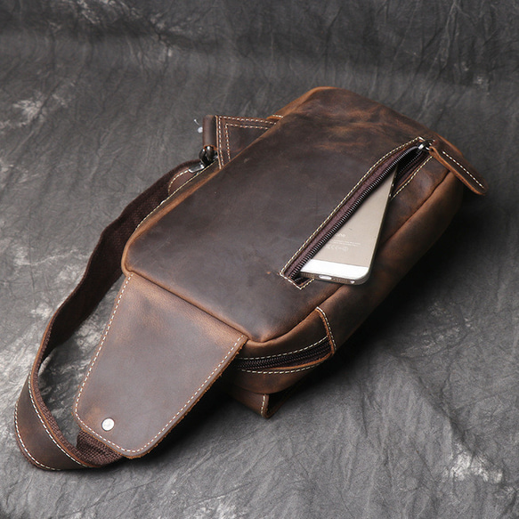 本革 チェストバッグ レザー ショルダーバッグ メンズ オートバイバッグ 牛革ボディバッグ彼氏友達父の日誕生日プレゼント 本革 メンズ ショルダーバッグ バッグ 旅行バッグ