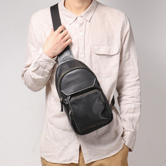 本革 チェストバッグ レザー ショルダーバッグ メンズ オートバイバッグ 牛革ボディバッグ彼氏友達父の日誕生日プレゼント 本革 メンズ ショルダーバッグ バッグ 旅行バッグ