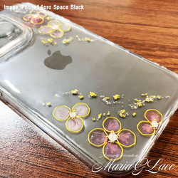iPhone14 pro Nuance 花朵樹脂智能手機保護殼 iPhone14 iPhone13 第8張的照片
