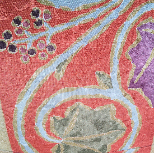 草木染めの帯クッションカバー 5枚目の画像