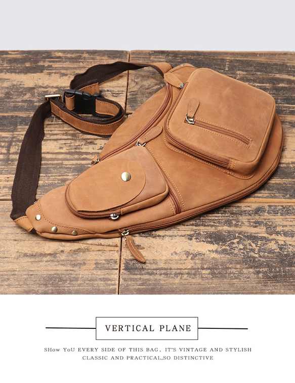 本革 チェストバッグ レザー ショルダーバッグ メンズ オートバイバッグ 牛革ボディバッグ彼氏友達父の日誕生日プレゼント 本革 メンズ ショルダーバッグ バッグ 旅行バッグ