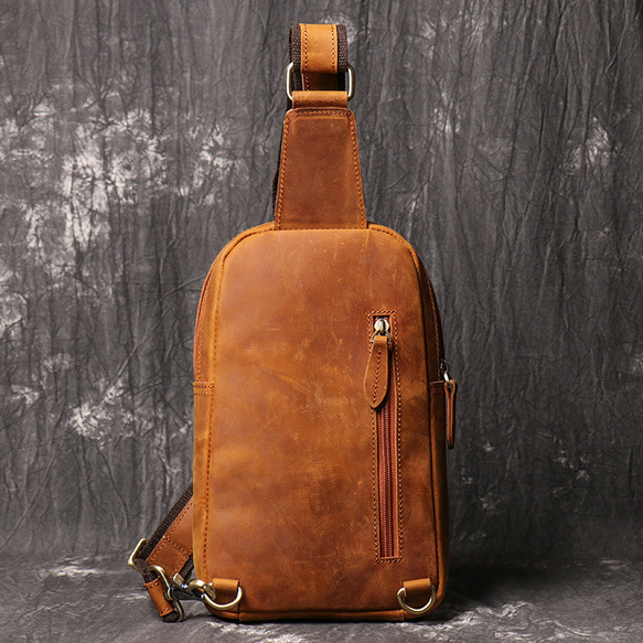 本革 チェストバッグ レザー ショルダーバッグ メンズ オートバイバッグ 牛革ボディバッグ彼氏友達父の日誕生日プレゼント 本革 メンズ ショルダーバッグ バッグ 旅行バッグ
