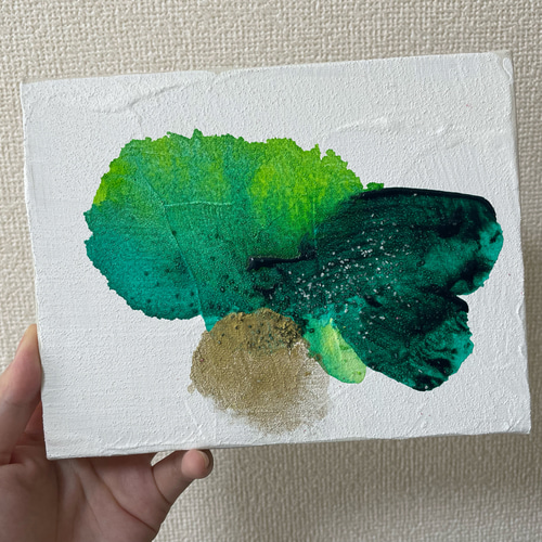 こもれび＊大きめ12号キャンバス　絵画　原画　自然　森　新緑　テクスチャーアート こもれび＊大きめ12号キャンバス 絵画 原画 自然 森 新緑