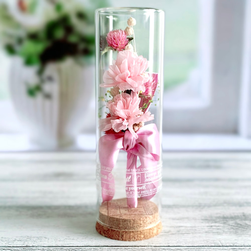 母の日 ♡ カーネーションのボトルフラワー / 花言葉 / 卓上 置物