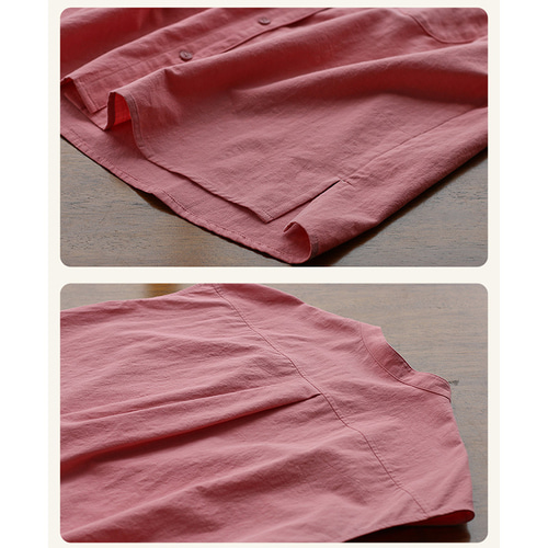 100％コットンノースリーブTシャツ ノースリーブシャツ 丸襟