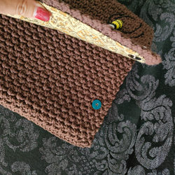 【SOLD OUT】コガネグモのニットクラッチ 4枚目の画像