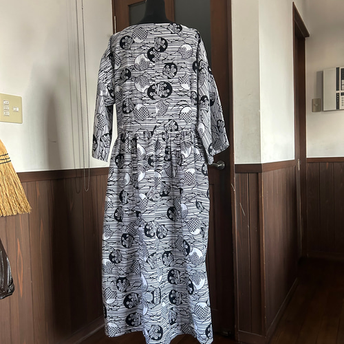 リメイク　本染　浴衣　オリジナル　ワンピ　ハンドメイド　ロング　コーマ リメイク 本染 浴衣 オリジナル ワンピ ハンドメイド ロング コーマ