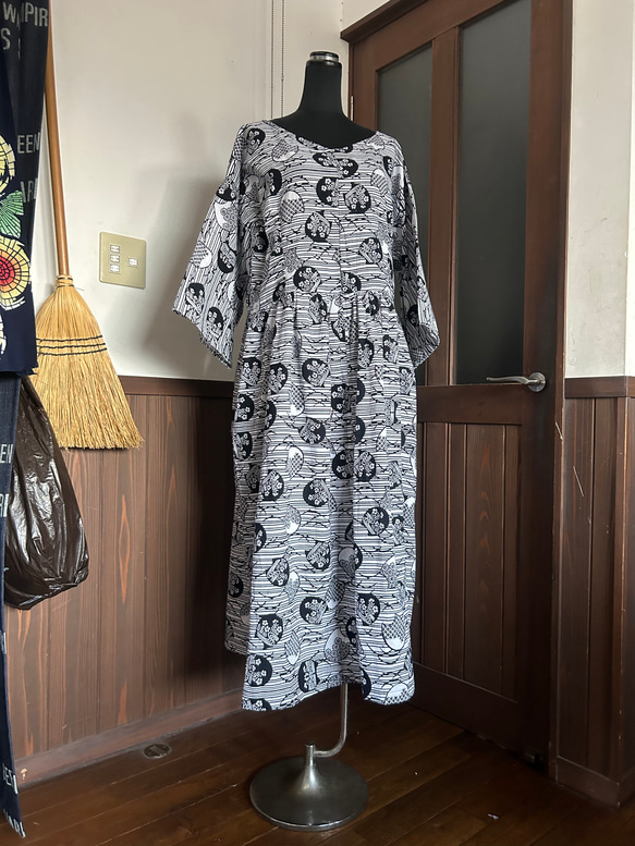 リメイク　本染　浴衣　オリジナル　ワンピ　ハンドメイド　ロング　コーマ リメイク 本染 浴衣 オリジナル ワンピ ハンドメイド ロング コーマ