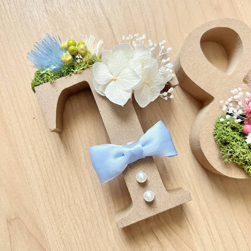 3点セット お花のナチュラルイニシャルオブジェ その他オーダー