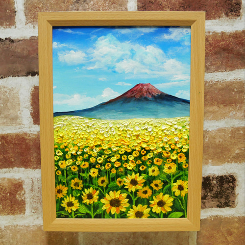油絵 絵画【富士山が見えるひまわり畑】 絵画 HR 通販 油絵 絵画【富士山が見えるひまわり畑】 絵画 HR 通販