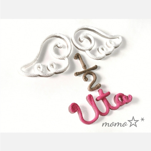 ウールレターハーフバースデー2分の1momo☆*