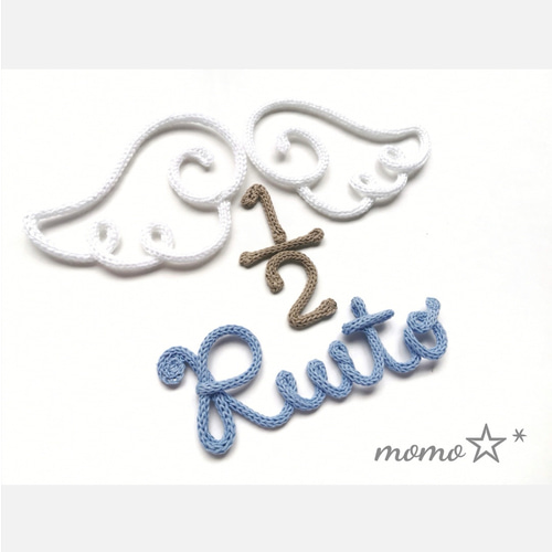 ウールレターハーフバースデー2分の1momo☆*