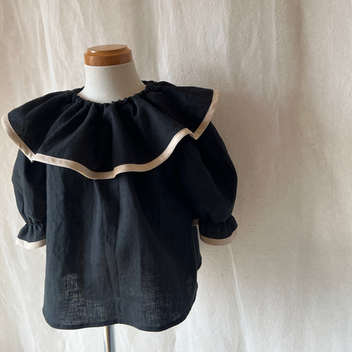 フリル襟長袖スモック4枚セット