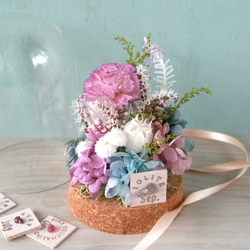 母の日おすすめ 誕生月の天然石 flower dome　-lavender blue- 2枚目の画像