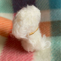 注文製作 羊毛フェルトハンドメイド毛糸マルチーズ 3枚目の画像