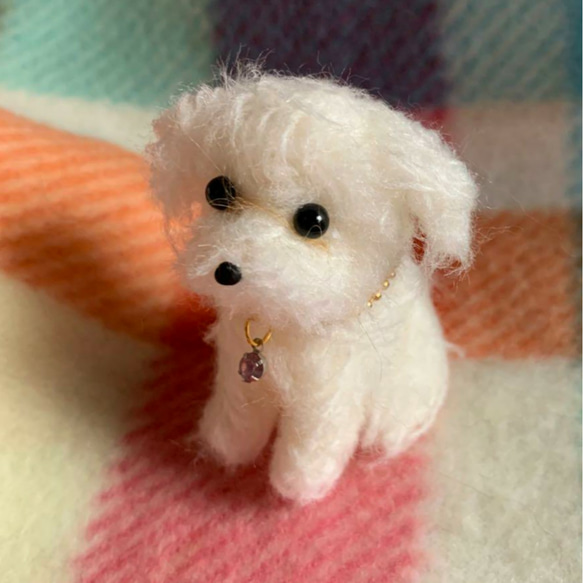 羊毛フェルト☆マルチーズ☆ぬいぐるみ☆ハンドメイド （マルチーズ 