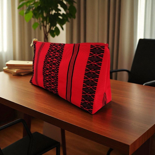 博多平織り 八寸名古屋帯のリメイクポーチ ポーチ Lily-with Mints