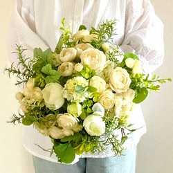 送料無料】ナチュラルクラッチブーケ ブートニアセット アーティ