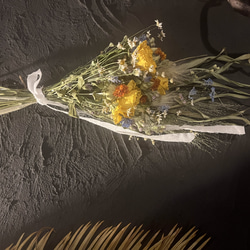 ドライフラワー　スワッグ　花束✿黄色系 7枚目の画像