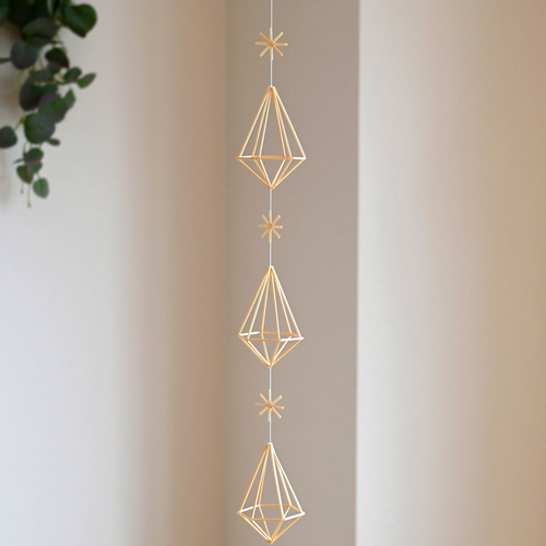 ヒンメリ＊しずく 国産麦わら 北欧 インテリア 雑貨 ソダス モビール