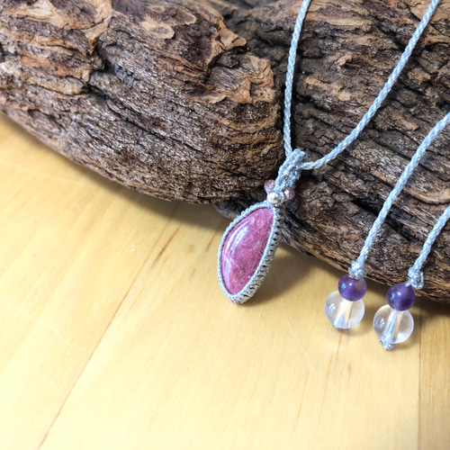 チューライトのマクラメ編みネックレス⭐︎ ネックレス・ペンダント 巻  