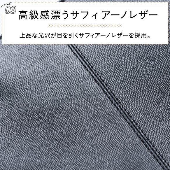 本革 サフィアーノレザー シンプル トートバッグ アッシュグレー【送料無料】（cs-14） 8枚目の画像