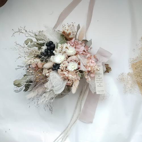 おとなかわいい　スワッグ　シンプル 春色大人可愛いスワッグリース リース champ de fleure 通販 16139154