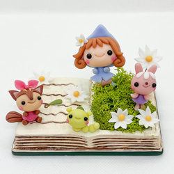 お月見作品 うさぎ 鳩三宝 お月見団子 たぬき ミニチュア 樹脂粘土