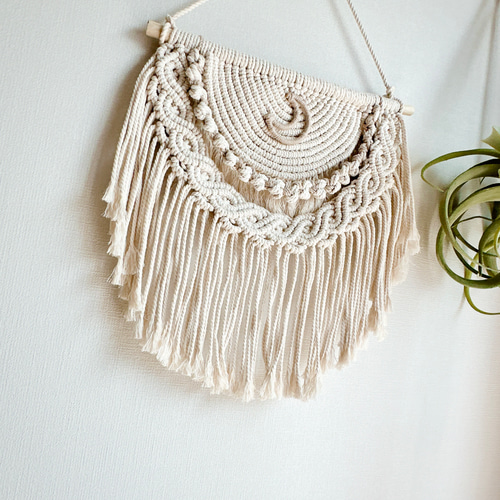 ハーフムーンマクラメタペストリー☽꙳⋆ 壁掛けインテリア