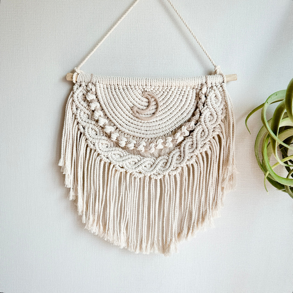 ハーフムーンマクラメタペストリー☽꙳⋆ 壁掛けインテリア