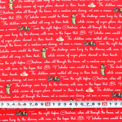 カットクロス Riley Blake Designs Christmas Joys C12255-RED Text RD 3枚目の画像