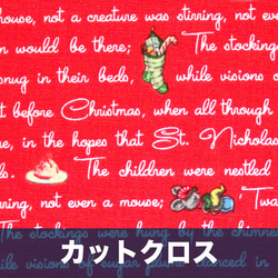 カットクロス Riley Blake Designs Christmas Joys C12255-RED Text RD 1枚目の画像