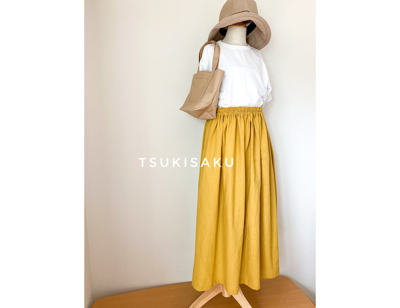 10種のカラーから選べる柔らかコットンリネンのシンプルギャザースカート｜ロングスカート｜｜ナチュラル大人服｜