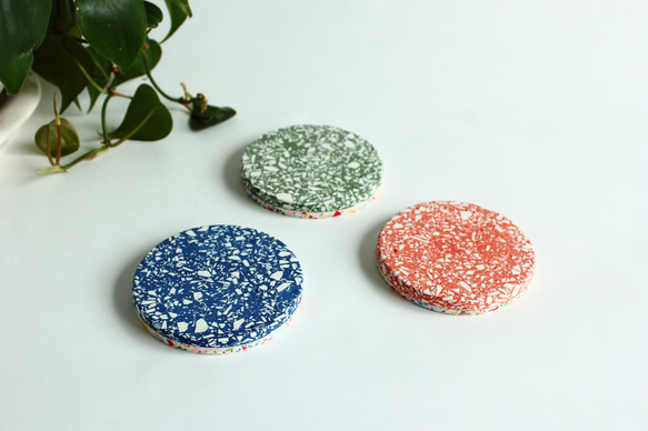 ジェスモナイトのリバーシブルコースター（カラー3色 ブルー・グリーン