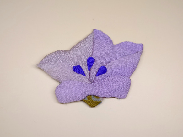 【古布】桔梗の花（型紙付き）V　15枚セット【正絹】 9枚目の画像