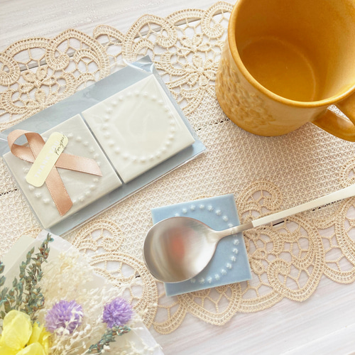 2点set】ミナペルホネン✳︎タイルのカトラリーレスト 箸・箸置き Moo