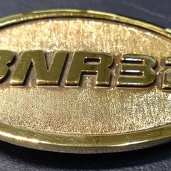 『BNR32』ベルトバックル　真鍮無垢　国際書留送料無料　SKYLINE　GT-R R32 2枚目の画像