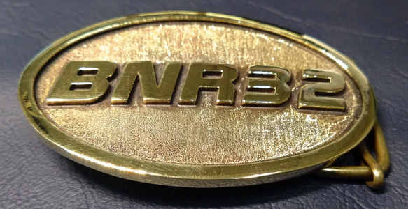 『BNR32』ベルトバックル　真鍮無垢　国際書留送料無料　SKYLINE　GT-R R32 2枚目の画像