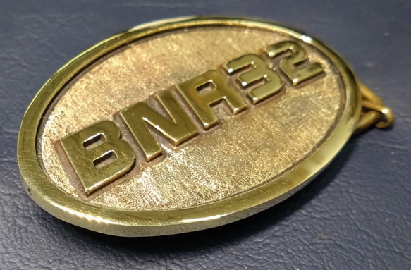 『BNR32』ベルトバックル　真鍮無垢　国際書留送料無料　SKYLINE　GT-R R32 4枚目の画像