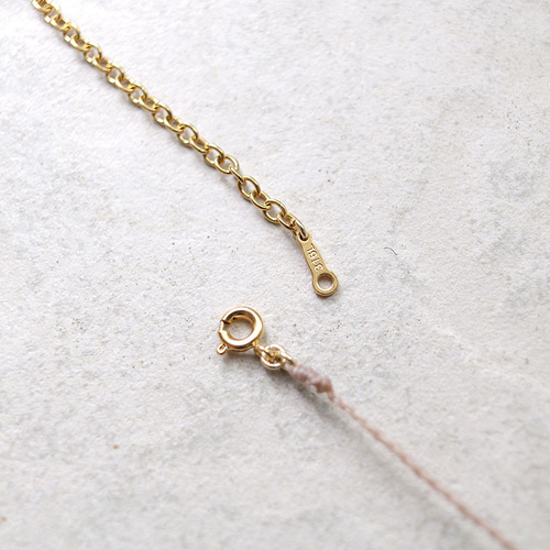 0.25】アクアマリンとフローライトマクラメネックレスmac339