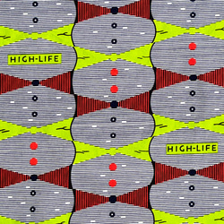 【110cm×90㎝】アフリカンプリント生地／アフリカ布／水通し済み／HIGH LIFE（ライトグリーン×薄紅色） 2枚目の画像