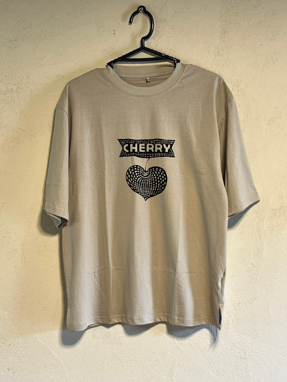 cherry　チェリー　ビッグシルエットTシャツ綿100％【SS～3L】(男女兼用) 2枚目の画像