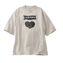 cherry　チェリー　ビッグシルエットTシャツ綿100％【SS～3L】(男女兼用) 1枚目の画像
