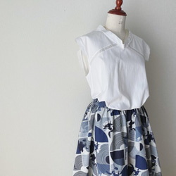 英国輸入リバティプリント 23SS新柄 Zen Rose フレアーマキシ丈スカート 4枚目の画像