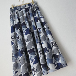 英国輸入リバティプリント 23SS新柄 Zen Rose フレアーマキシ丈スカート 7枚目の画像
