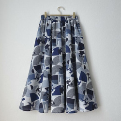 英国輸入リバティプリント 23SS新柄 Zen Rose フレアーマキシ丈スカート 8枚目の画像