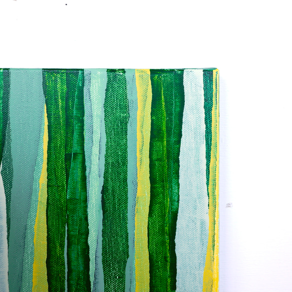 [平靜的森林風景]室內藝術-綠色壓克力畫（S-#18） 第9張的照片