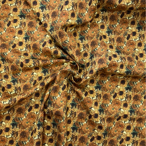 カットクロス】花（ゴッホ）4柄セット《商用利用可》ツイル生地48×50